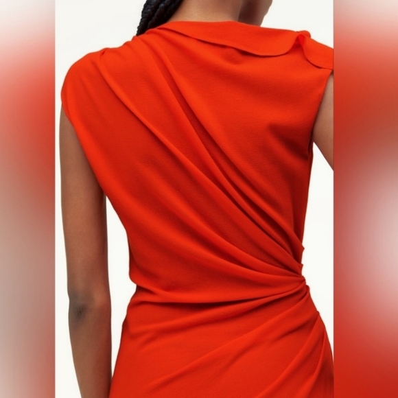 NWT Zara x Narcisco Rodriguez ~Limited Edition Ruched Dress, Size XS - Picture 8 of 8